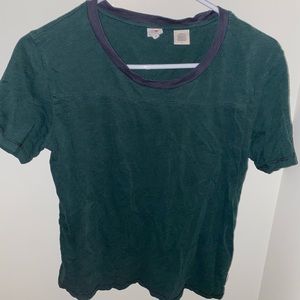 Green Levi’s shirt with black detailing